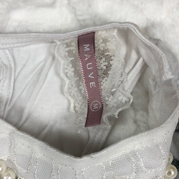 Mauve Love Graphic Beaded Neckline Sleeveless Blouse size M - Picture 6 of 12